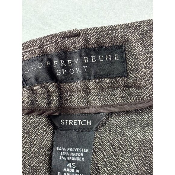 Vintage Y2K Geoffrey Beene Madison Womens Stretch Flare Pants Size 4 Brown - Picture 4 of 5